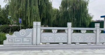 滨州 芝麻灰桥栏杆、河道栏杆安装效果