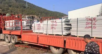 滨州 芝麻灰花岗岩光面毛板出货日常