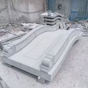 滨州 芝麻灰花岗岩园林景观 小石桥