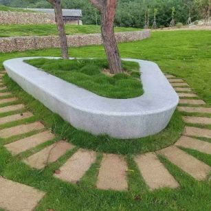 滨州 芝麻白光面整石坐凳