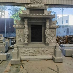 滨州 芝麻灰高档墓碑、土墓，一套也支持定做