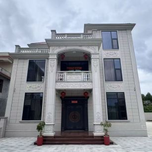 滨州 芝麻白石材别墅干挂案例展示