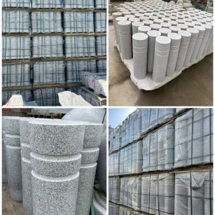 滨州 芝麻白花岗岩挡车柱、隔离柱多少钱