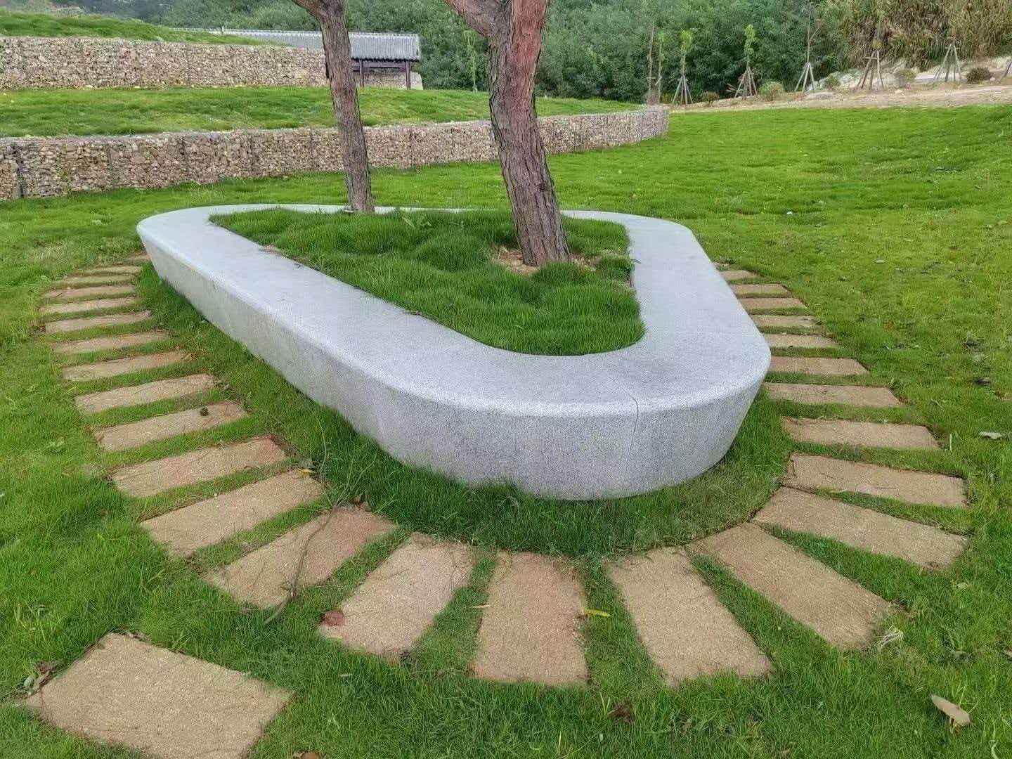 滨州 芝麻白光面整石坐凳