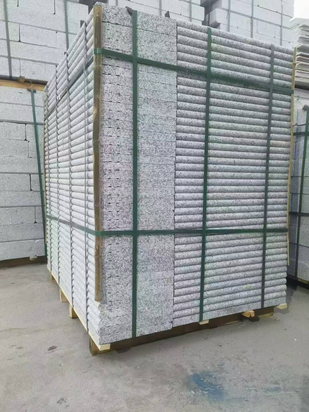 滨州 芙蓉白3公分厚磨圆边、拉槽，楼梯踏步